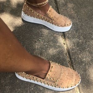 Cork Spike Studded Sneakers